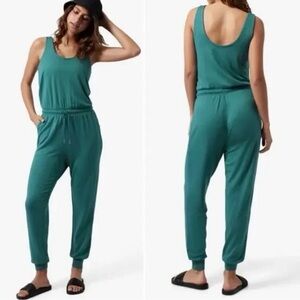 Athleta‎ Balance Sleeveless Jersey Blue Soft Jumpsuit Size XL
